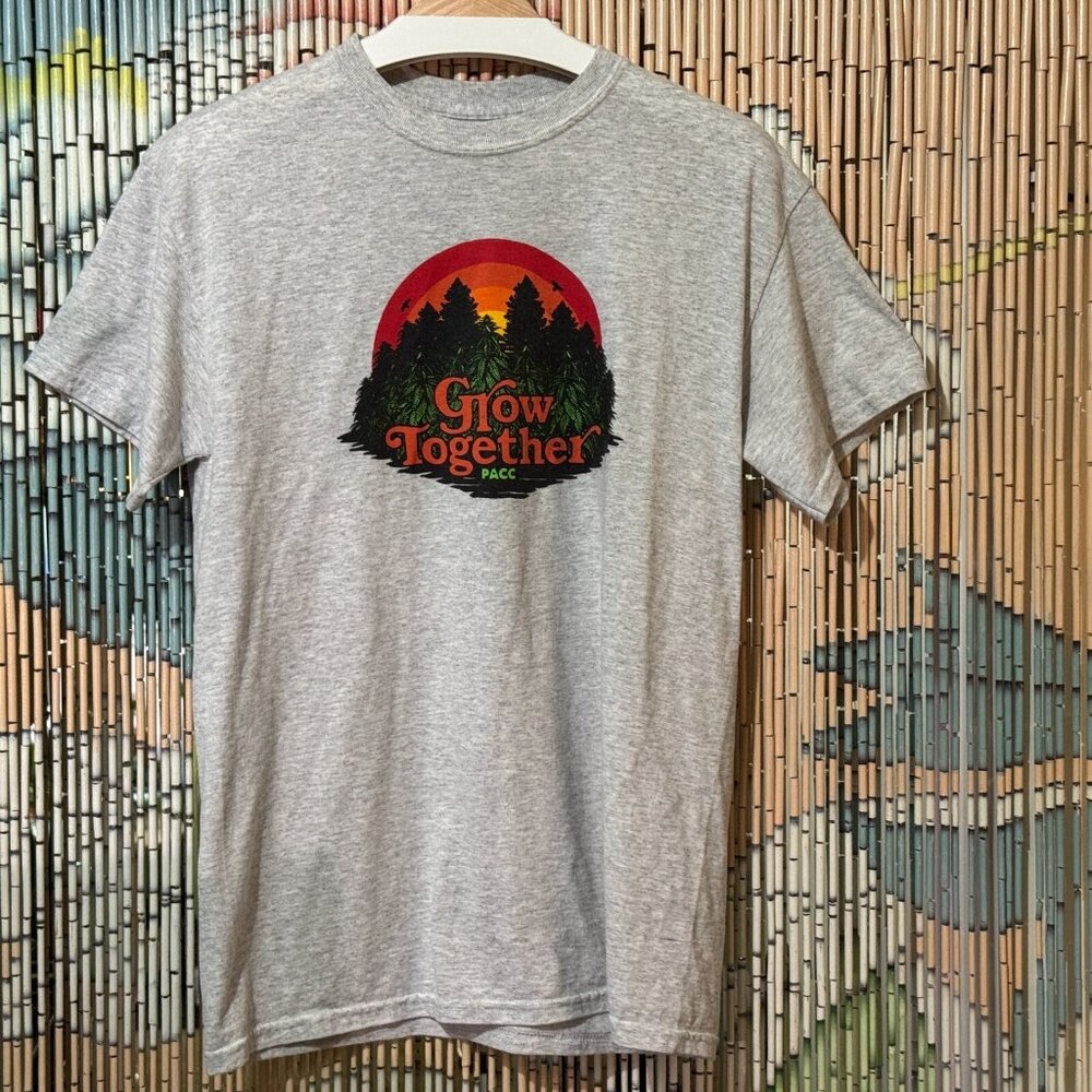 Gildan PACC 'Grow Together' Cannabis T-Shirt, Cotton Blend, Heathered Grey, M